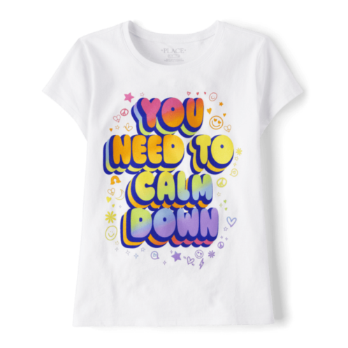 Childrensplace Girls Calm Down Graphic Tee