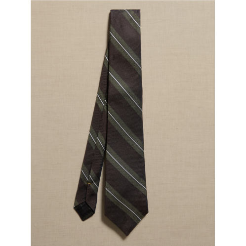 Bananarepublic Grenadine Stripe Italian Silk Tie