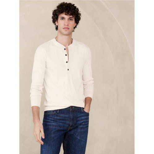 Bananarepublic Slim Ribbed Henley T-Shirt