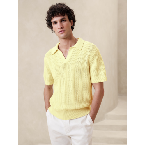 Bananarepublic Giorgio Linen-Cotton Sweater Polo