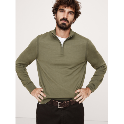 Bananarepublic Italian Merino Half-Zip Sweater