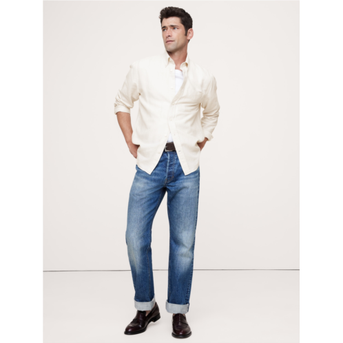 Bananarepublic Linen-Cotton Pique Shirt