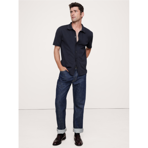 Bananarepublic Ribbed Modal-Cotton Resort Shirt