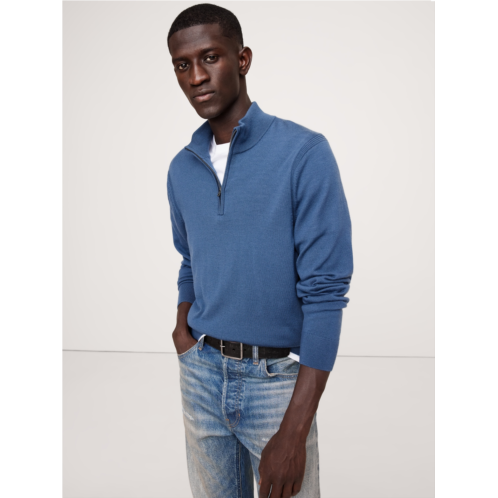 Bananarepublic Italian Merino Half-Zip Sweater