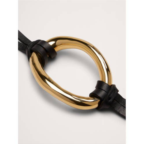 Bananarepublic Leather Oval Bracelet