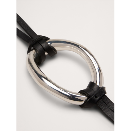 Bananarepublic Leather Oval Bracelet