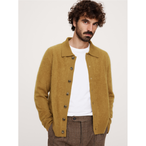 Bananarepublic Brushed Cashmere Polo Cardigan