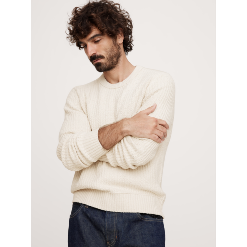 Bananarepublic Ribbed Boucle Crew-Neck Sweater