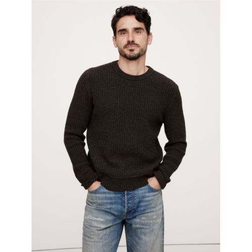 Bananarepublic Ribbed Boucle Crew-Neck Sweater