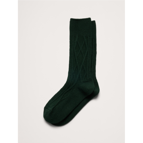 Bananarepublic Cable-Knit Sock with Cashmere