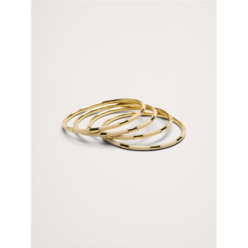 Bananarepublic Brass Bangles Set of 4 by Aureus Argent