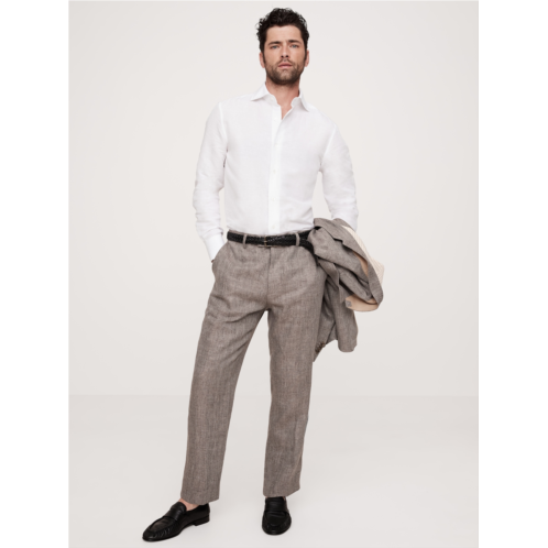 Bananarepublic Herringbone Linen Straight Suit Pant