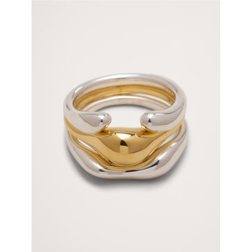 Bananarepublic O-Ring Sculpted Ring Set Of 3