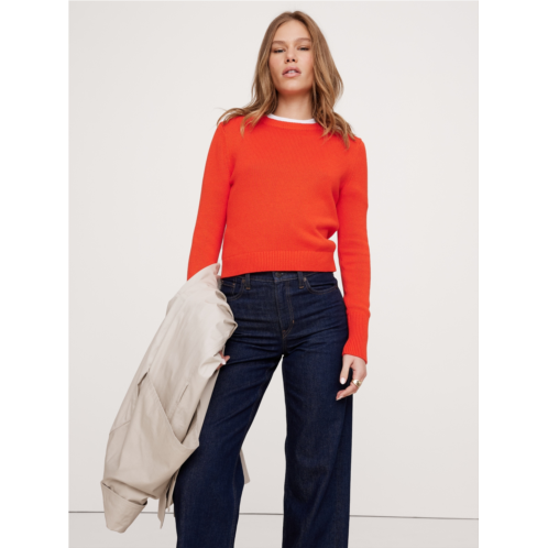 Bananarepublic Cotton-Silk Crew-Neck Sweater