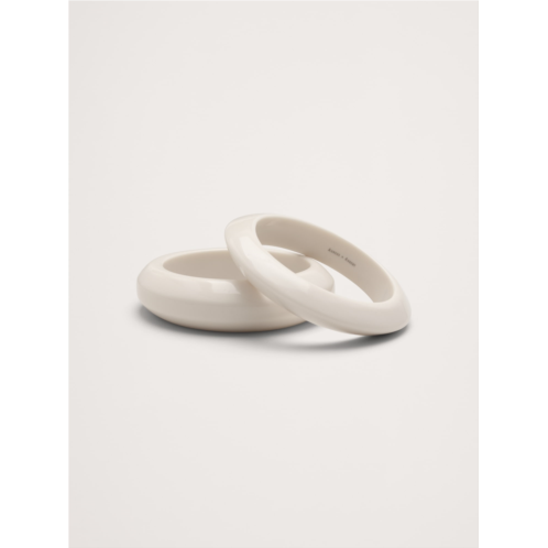 Bananarepublic Curved Bangle Set of 2 by Aureus Argent