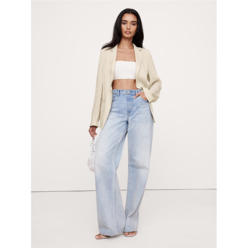 Bananarepublic Linen-Viscose Open-Back Blazer