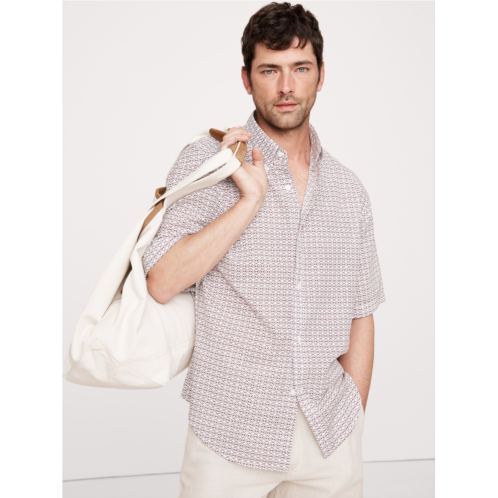 Bananarepublic Relaxed-Fit Summerweight Cotton Short-Sleeve Shirt