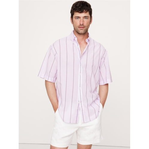 Bananarepublic Relaxed-Fit Summerweight Cotton Short-Sleeve Shirt