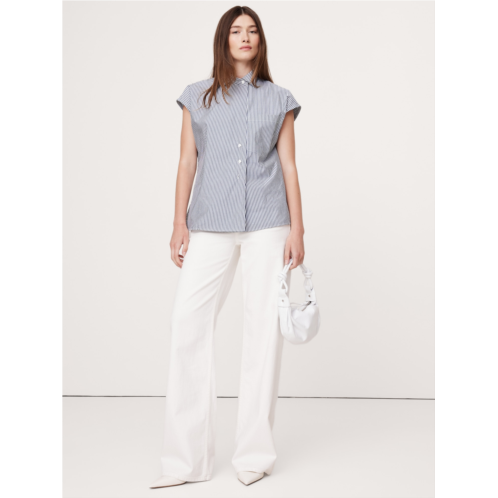 Bananarepublic Oversized Cotton Poplin Asymmetrical Tunic