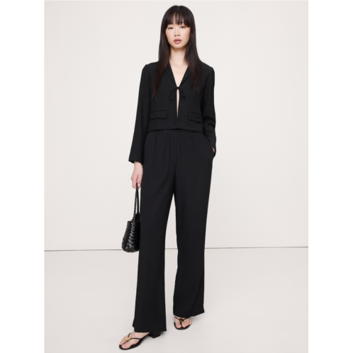 Bananarepublic Pull-On Wide-Leg Crinkle Pant