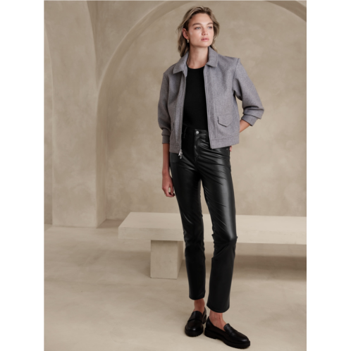 bananarepublic Vegan Leather High-Rise Slim Pant