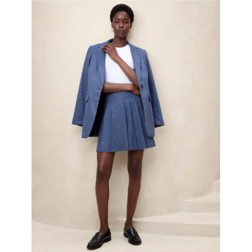 bananarepublic Linen-Blend Pleated Skort