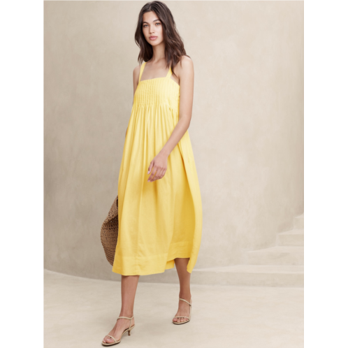 bananarepublic Linen-Blend Drapey Midi Dress