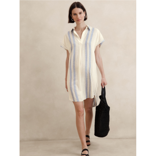 bananarepublic Linen-Blend Popover Mini Dress