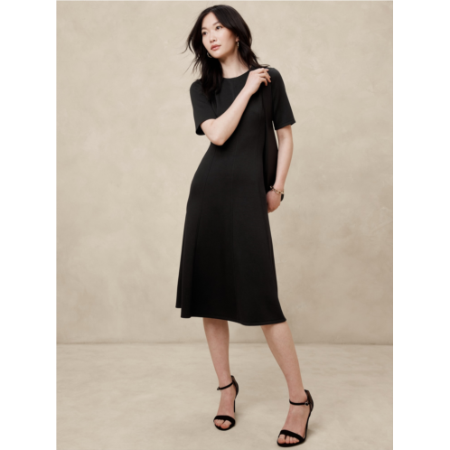 bananarepublic Soft Touch Scuba Seamed Midi Dress