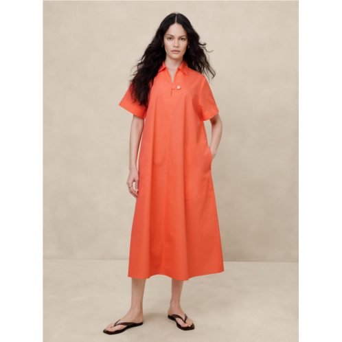 bananarepublic Tab Poplin Midi Dress