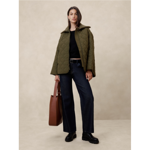bananarepublic Oversized Nylon Quilted Jacket