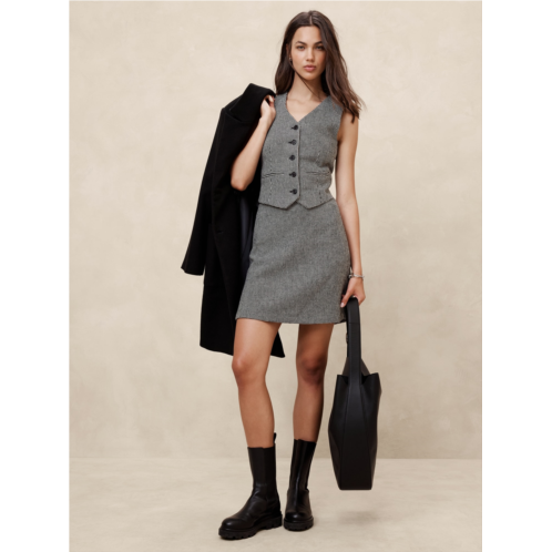 bananarepublic Wool-Blend Houndstooth Vest