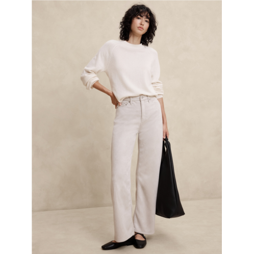 bananarepublic Ultra High-Rise Wide-Leg Vegan Suede Pant