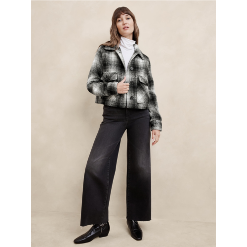 bananarepublic Plaid Cropped Jacket