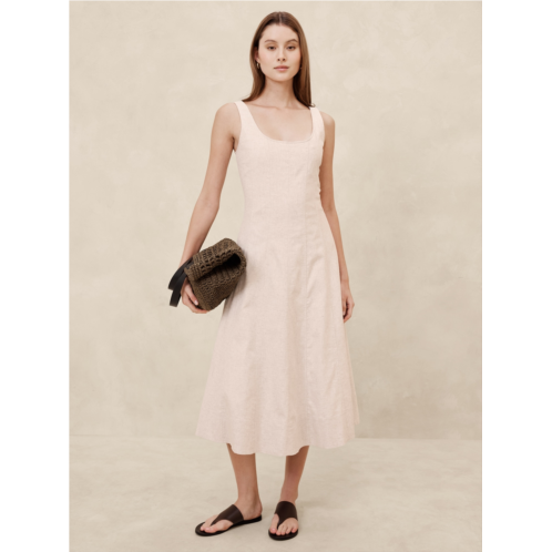 bananarepublic Linen-Blend Midi Dress