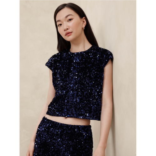 bananarepublic Sequin Cropped Top