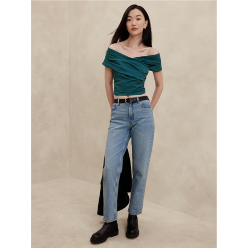 bananarepublic Taffeta Cropped Top