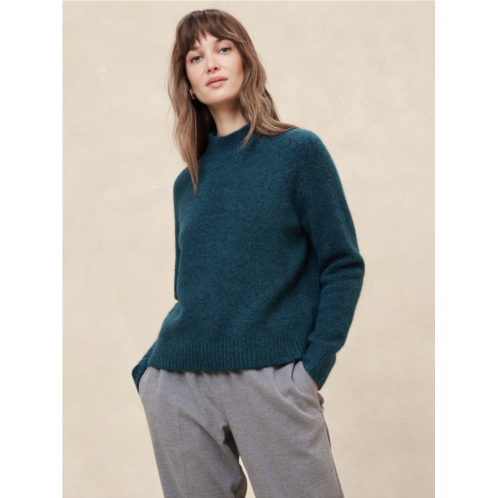 bananarepublic Fuzzy Mock-Neck Sweater