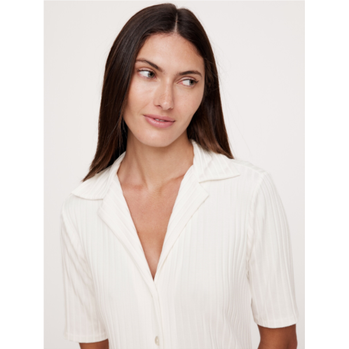 Bananarepublic Ribbed Short-Sleeve Resort Shirt