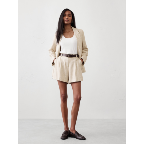 bananarepublic Linen-Blend Pleated Short