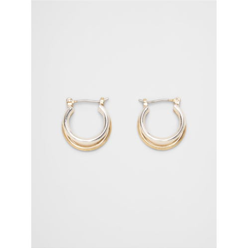 bananarepublic Mixed Metal Huggie Earrings