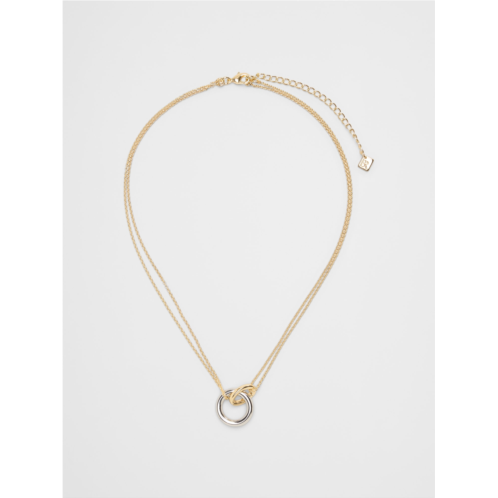 bananarepublic Mixed Metal Interlock Necklace