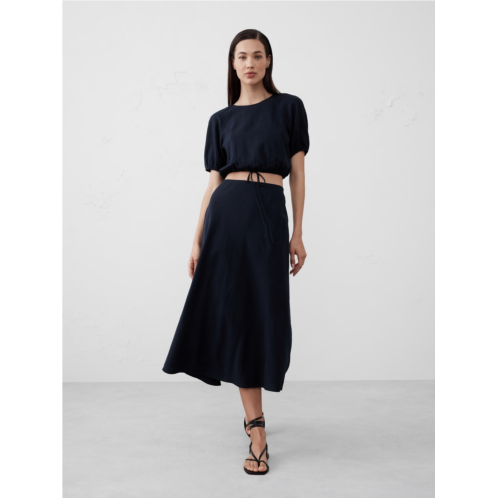 bananarepublic Linen-Blend Midi Slip Skirt