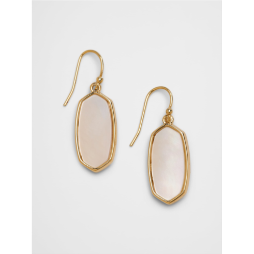 bananarepublic Mother of Pearl Hexagon Drop Earrings