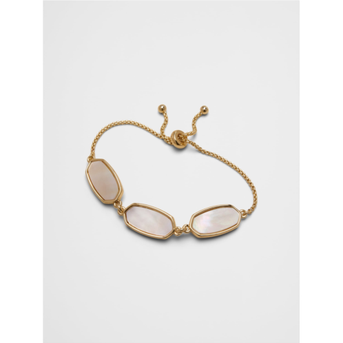 bananarepublic Mother of Pearl Hexagon Pull-Through Bracelet