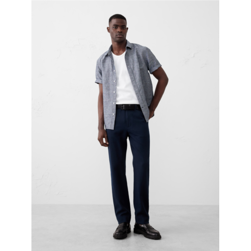 bananarepublic Slim-Straight Linen-Blend Trouser