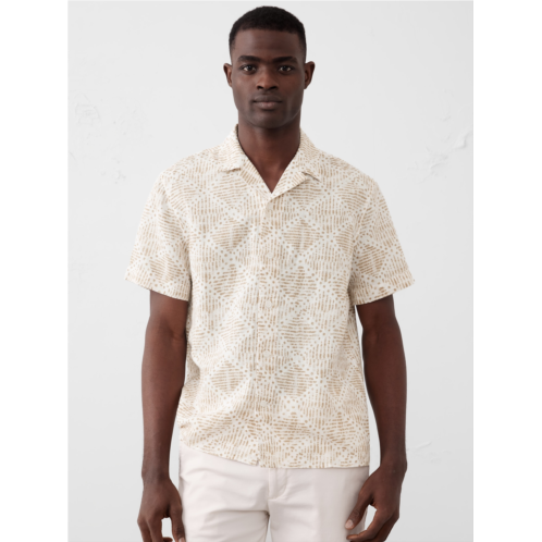 bananarepublic Standard Fit Linen-Blend Resort Shirt