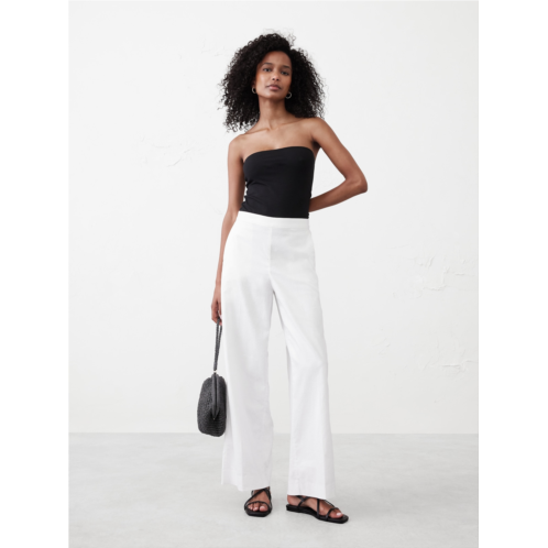 bananarepublic Hayden Wide-Leg Linen-Blend Pull-On Pant