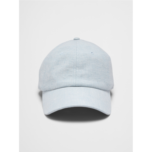 bananarepublic Linen-Blend Herringbone Baseball Cap