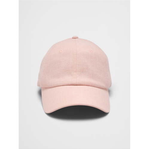 bananarepublic Linen-Blend Herringbone Baseball Cap